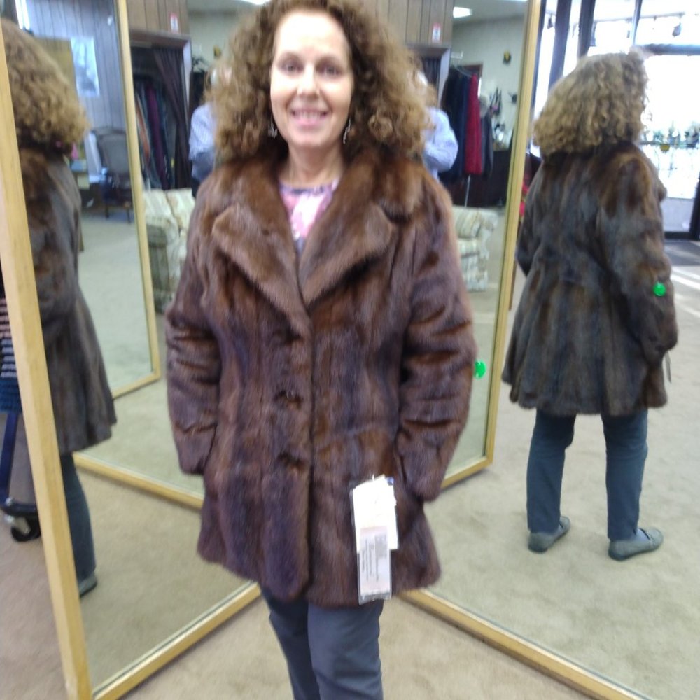 CLEARANCE Mink Fur Jacket